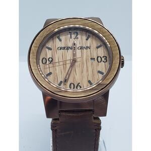 Original Grain Men's Steel Wood Watch 47mm Barrel